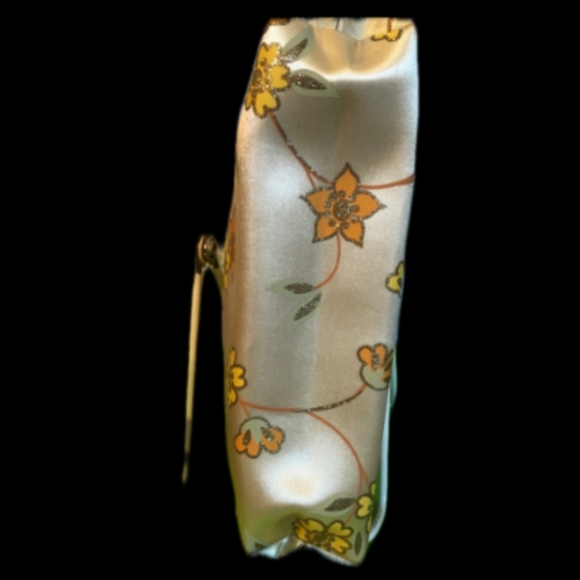 Ultimate Gold Satin Cosmetic Bag W/ Handle - Picture 4 of 7